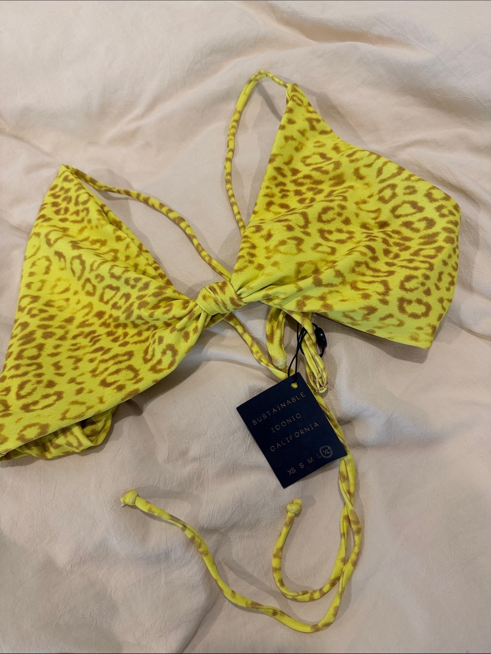 Skatie Swim ‘Sarah’ Top Yellow Leopard Print Bikini
